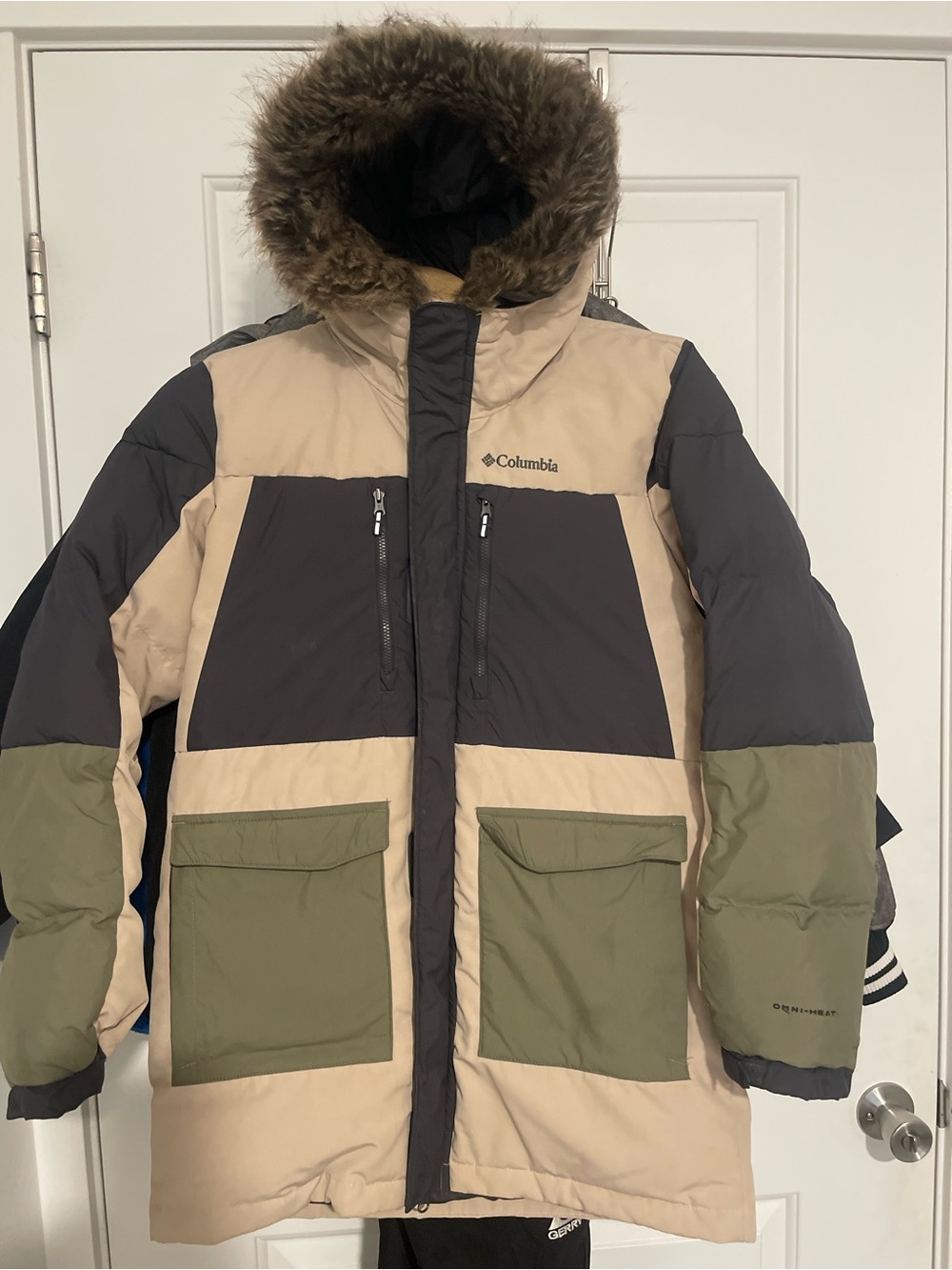 Columbia Jacket Hooded Omni-Heat Insulated Full Zip Ski Parka Large 14/16